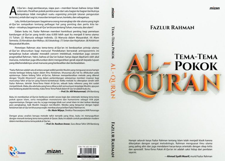 Manusia dalam Tema-Tema Pokok Al-Quran Karya Fazlur Rahman
