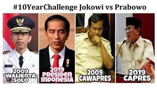 #10YearChallenge Prabowo-Jokowi, Mau Transformasi atau Belok Orba Lagi?