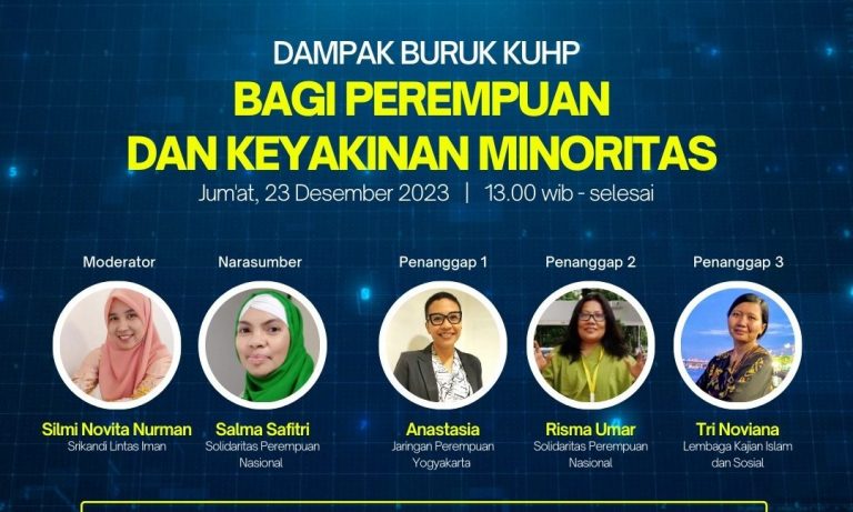 Dampak Buruk KUHP Baru Bagi Perempuan dan Kepercayaan Minoritas: Catatan Diskusi Srikandi Lintas Iman, UNU Yogyakarta dan SP Kinasih