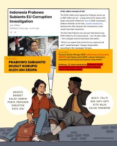Prabowo, Dugaan Korupsi Pesawat Mirage untuk Pilpres 2024 dan Bencana bagi Demokrasi Indonesia