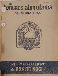 Poto sampul naskah Kongres Alim Ulama se-Sumatera