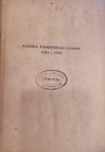 Buku Almanak Agenda Kementerian Agama 1951-1952 (Koleksi Perpustakaan Leiden)